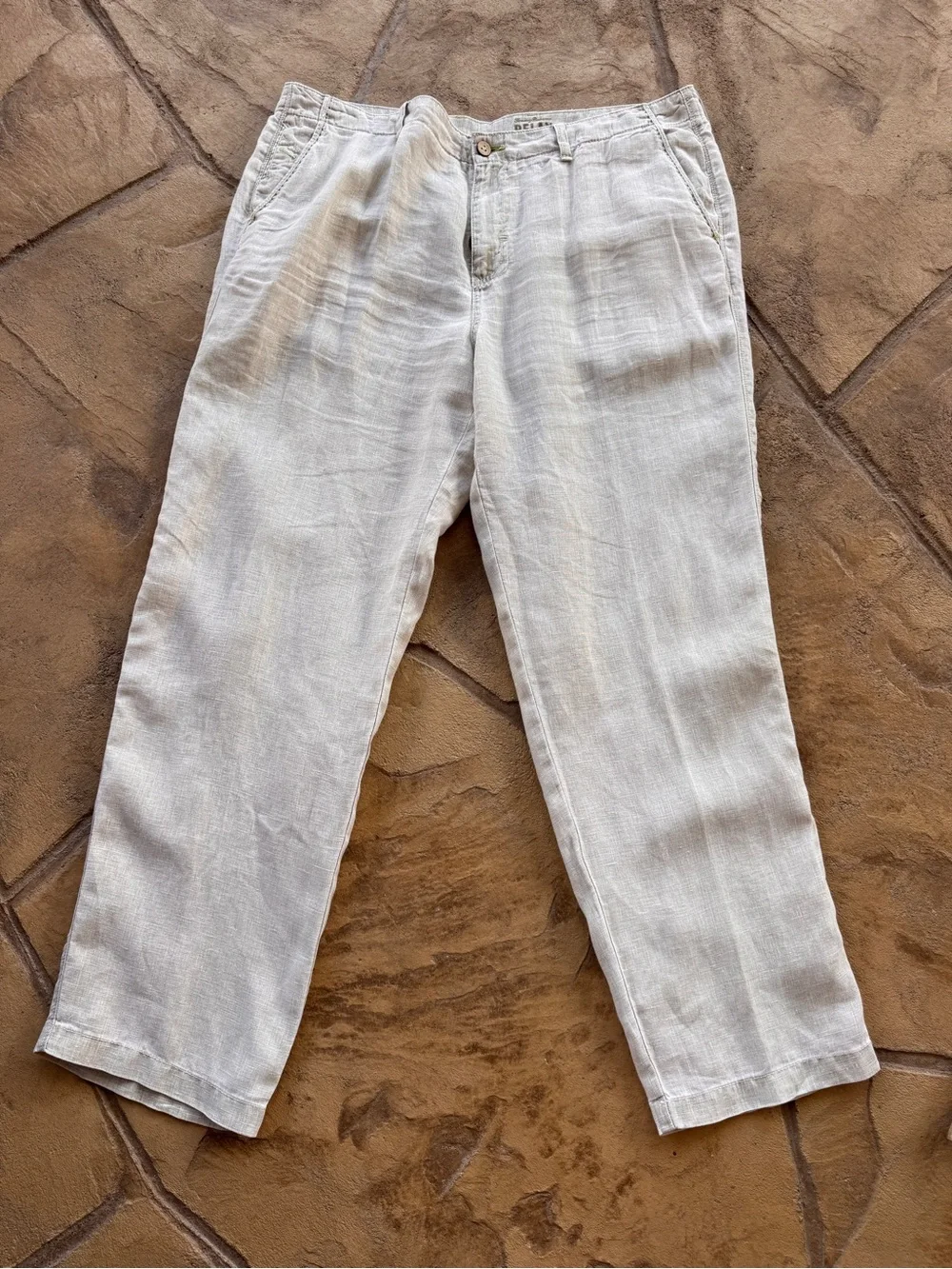Tommy Bahama Relax Men’s 40x32 100% Linen Pants Beige Resort Casual